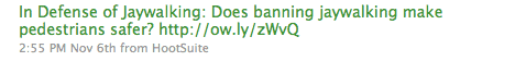 jaywalking