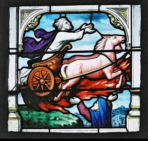 chariot stained glass